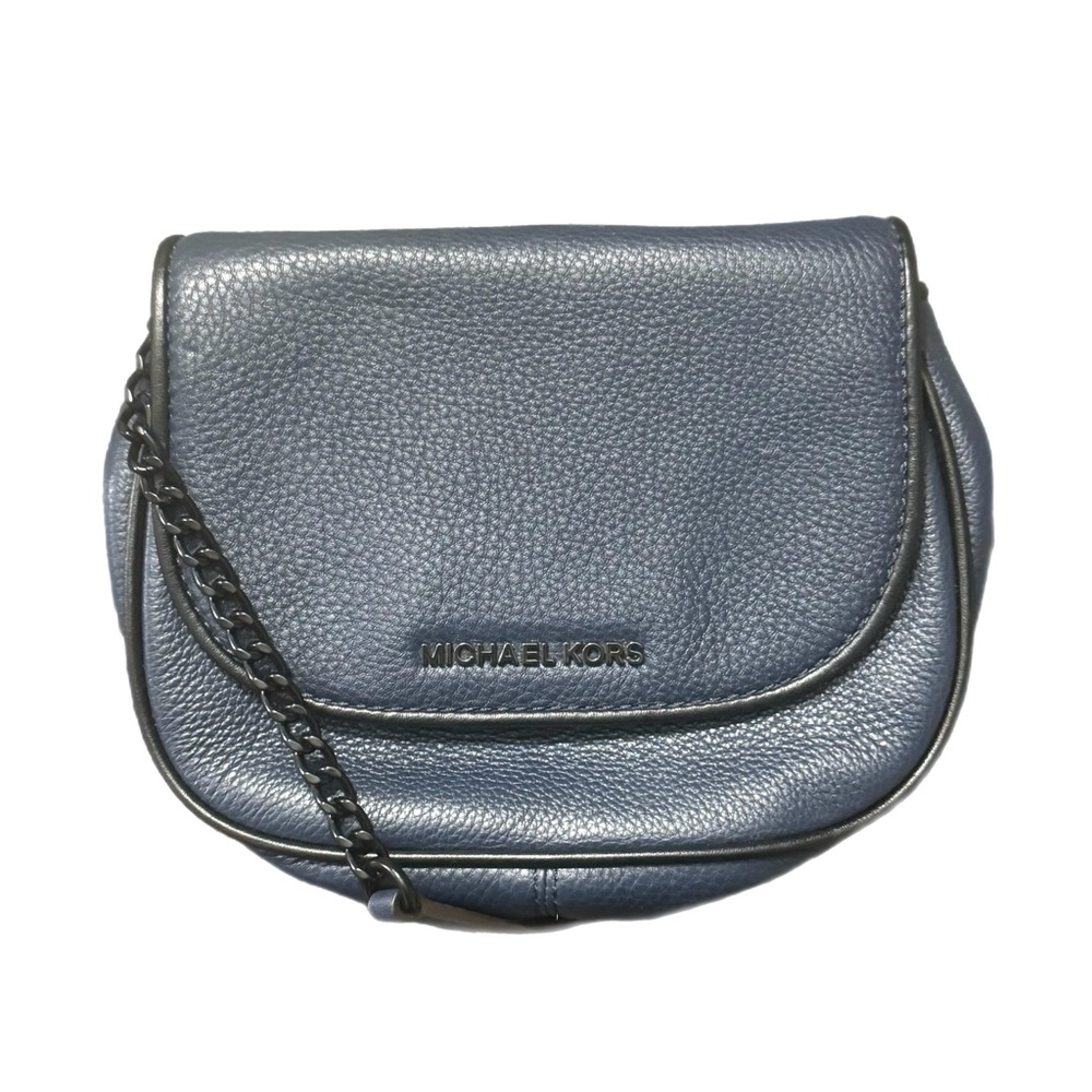 Michael Kors Bedford Navy Pebbled Leather Crossbody Bag